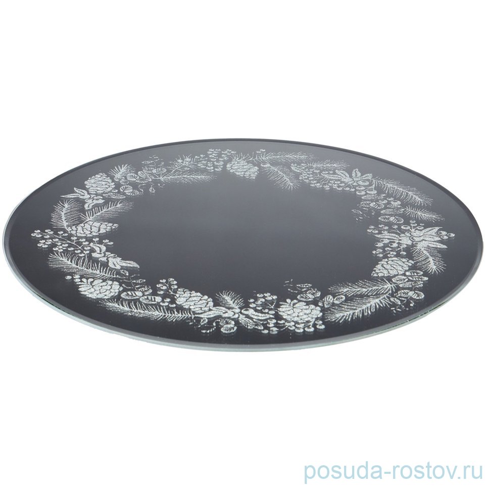 Блюдо 30 см вращающееся круглое "Silver mirror" / 379645