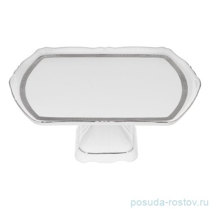 Поднос 28 см прямоугольный н/н &quot;Сабина /Платиновая лента /3132&quot; / 367003