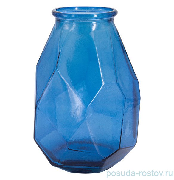Ваза для цветов 35 см синяя "origami" (инд.упаковка) / 292086 Ваза для цветов 35 см синяя "origami" (инд.упаковка) / 292086