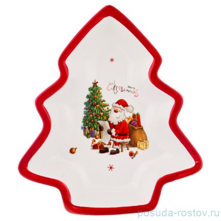Салатник 30 х 26 х 6 см Ёлка &quot;Merry Christmas&quot; / 190315