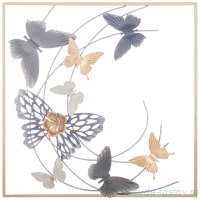 Панно настенное 50,2 х 50,2 х 4,4 см &quot;Модный акцент /Бабочки&quot; / 229529