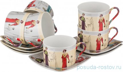 Набор чайных пар 220 мл 6 шт &quot;мода&quot; / 208650