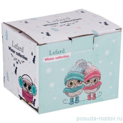 Кружка 370 мл &quot;Милые совята /Голубая&quot; / 224640