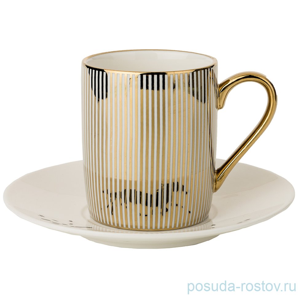 Чайная пара 220 мл 1 шт золотая "HORSE" / 229555 Чайная пара 220 мл 1 шт золотая "HORSE" / 229555