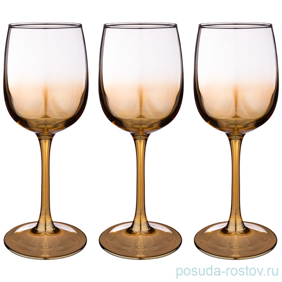 Бокалы для белого вина 300 мл 3 шт "Медовый /Омбре" / 250875 Бокалы для белого вина 300 мл 3 шт "Медовый /Омбре" / 250875