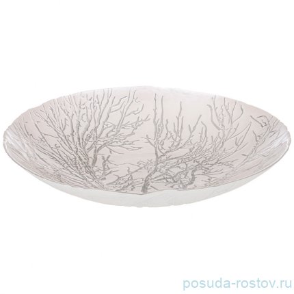 Блюдо 32 см круглое глубокое &quot;Tree silver&quot; / 332161
