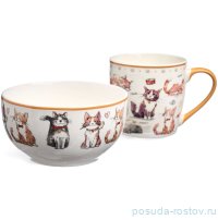 Набор для завтрака 2 предмета (салатник 500 мл, кружка 345 мл) &quot;Cats&quot; / 379639