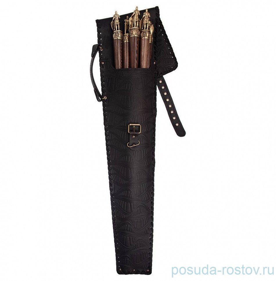 Набор шампуров 56 см 6 шт с лямкой "Богатырь" / 274886 Набор шампуров 56 см 6 шт с лямкой "Богатырь" / 274886