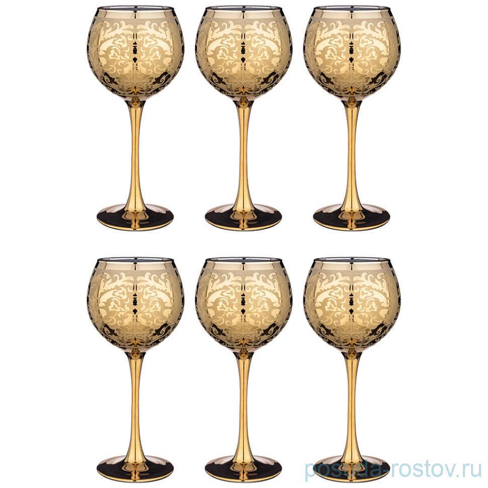 Бокалы для белого вина 280 мл 6 шт "золотой арабески" / 244216 Бокалы для белого вина 280 мл 6 шт "золотой арабески" / 244216