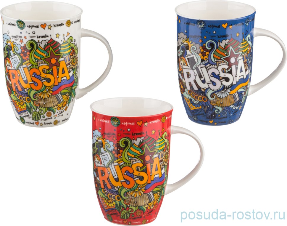 Кружка 500 мл "Russia" 3 вида / 186939 Кружка 500 мл "Russia" 3 вида / 186939