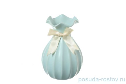 Ваза для цветов 20 см голубая / 140469