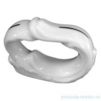 Кольцо для салфетки &quot;Рококо /Серая роза /платина&quot; / 113444