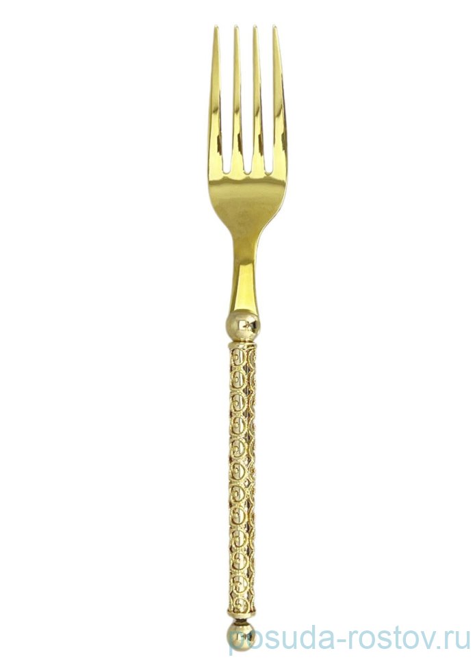 Столовый прибор вилка сервировочная "стразы /золото" / 275860