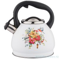 Чайник 3 л со свистком индукционное дно белый &quot;Agness /Торжество&quot; / 196312