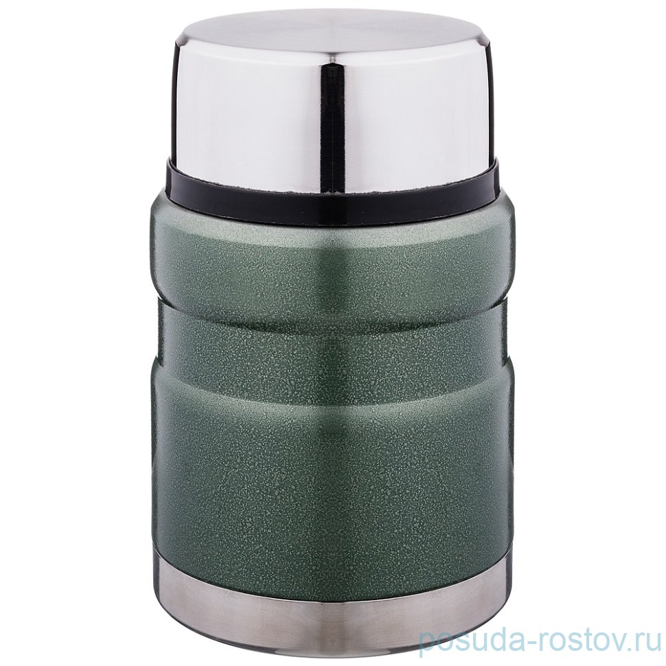 Термос 500 мл зелёный /с широким горлом "Agness" / 195885