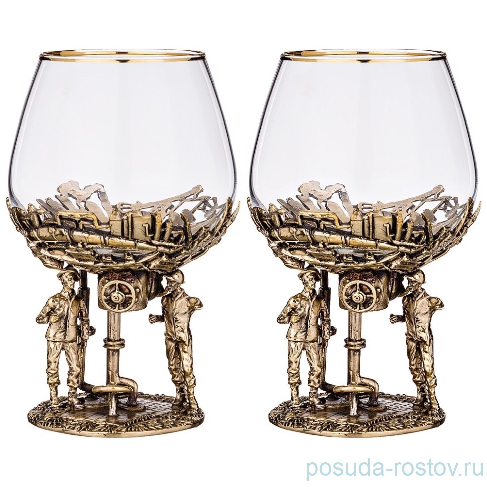Бокалы для бренди 450 мл 2 шт "Нефтяники" / 196764