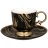 Набор чайных пар 250 мл 4 шт &quot;чёрные /золото&quot; / 233305