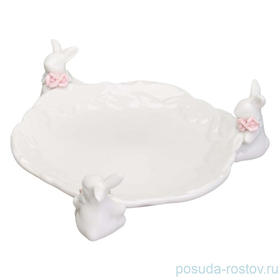 Блюдо 21,5 х 21,5 см круглое "Кролики" / 369182