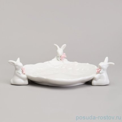 Блюдо 21,5 х 21,5 см круглое &quot;Кролики&quot; / 369182