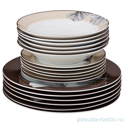 Набор тарелок 6 персон 18 предметов &quot;Гинкго Билоба&quot;   / 193928