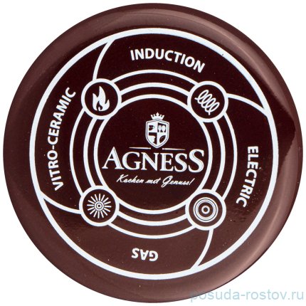 Чайник 3 л эмалированный коричневый &quot;Agness /Тюдор&quot; / 229583