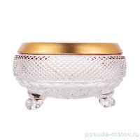 Ваза для конфет 20,5 см на 3-х ножках &quot;Фелиция /Хрусталь с золотом&quot; / 169764