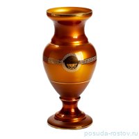 Ваза для цветов 32 см янтарная &quot;Версаче /Медуза /золото&quot; / 152275