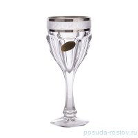 Бокалы для красного вина 200 мл 6 шт &quot;Сафари /Цветочный кант /платина&quot; / 159542