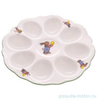 Блюдо для яиц 20 см &quot;Корона /Весна /Зайчик с яйцом&quot; / 310598
