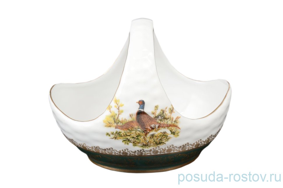 Корзинка 17 см "Корона /Охота зелёная" / 042348