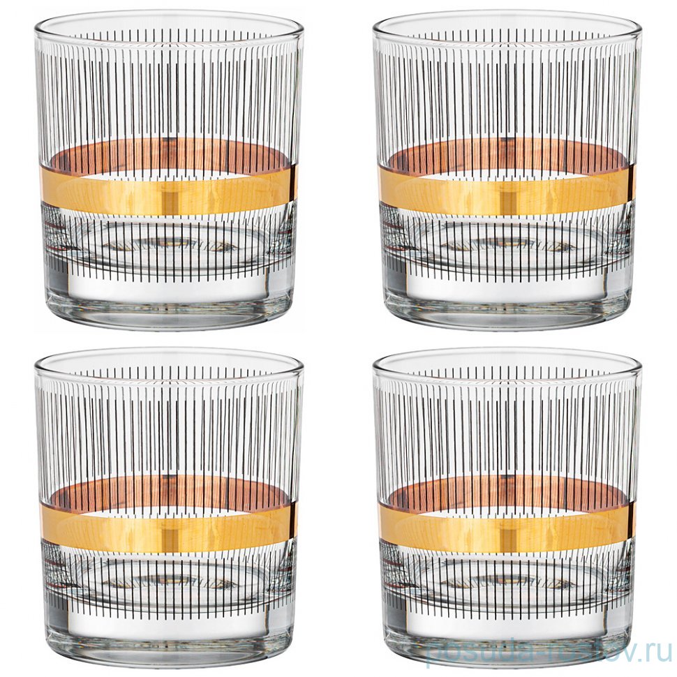 Стаканы для виски 380 мл 4 шт "Allure" / 332096 Стаканы для виски 380 мл 4 шт "Allure" / 332096