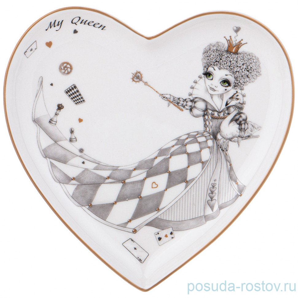 Тарелка 15 х 2 см Сердце "Wonderland" / 339049 Тарелка 15 х 2 см Сердце "Wonderland" / 339049