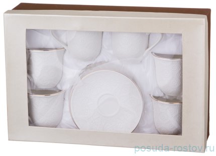 Набор чайных пар 220 мл 6 шт &quot;отводка золото&quot; / 194413