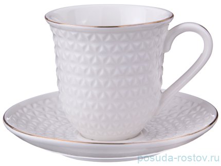 Набор чайных пар 220 мл 6 шт &quot;отводка золото&quot; / 194413