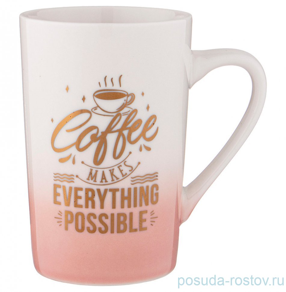 Кружка 385 мл "Coffemania /Coffee makes Everything Possible" / 301244