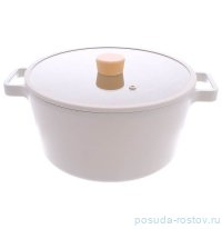 Кастрюля 26 см со стеклянной крышкой керамическое покрытие 5,4 л &quot;Fika&quot; /индукция / 313781