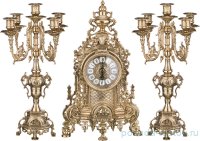 Набор 3 предмета (каминные часы + 2 подсвечника 41 х 10 см) &quot;Stilars&quot;  / 198547