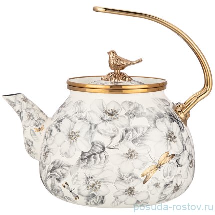 Чайник 3 л эмалированный &quot;Яблоневый сад&quot; / 263605