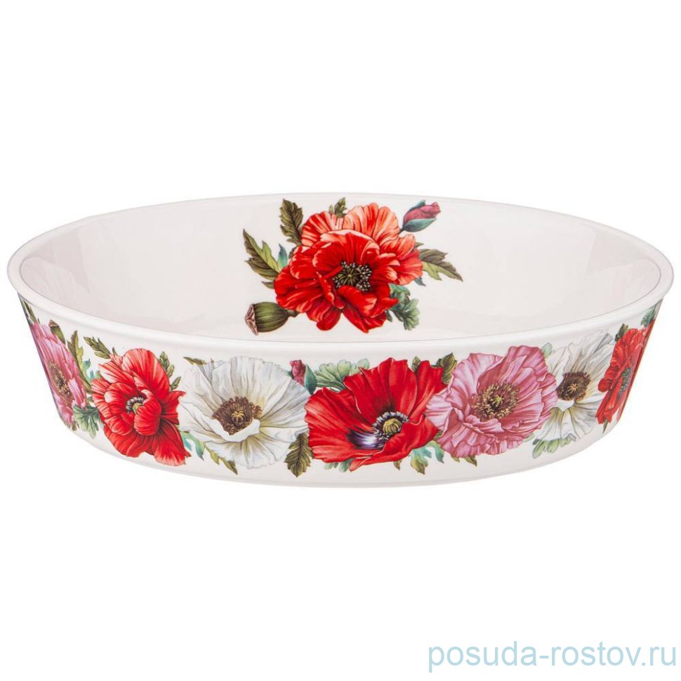 Салатник 22 х 16 х 5,5 см "Маки" / 272619