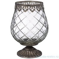 Подсвечник 15,5 х 15,5 х 24 см н/н &quot;измир&quot; с металлическими элементами / 272893