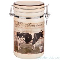 Банка для сыпучих продуктов 1,3 л с клипсой &quot;Farm house&quot; / 224646