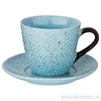 Чайная пара 235 мл 1 шт серо-голубая &quot;Лимаж&quot; / 187086