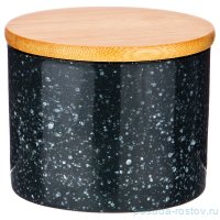 Банка для сыпучих продуктов 346 мл чёрная &quot;лимаж&quot; / 187094