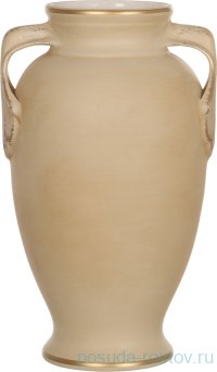 Ваза для цветов 33 см с ручками бежевая &quot;ирис&quot; / 193611