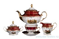 Чайный сервиз на 6 персон 15 предметов &quot;Фредерика /Охота красная&quot; / 086875