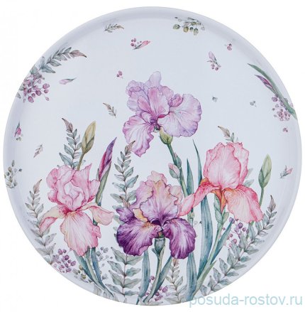 Поднос 33 х 2,1 см сервировочный &quot;Ирисы&quot; / 310734