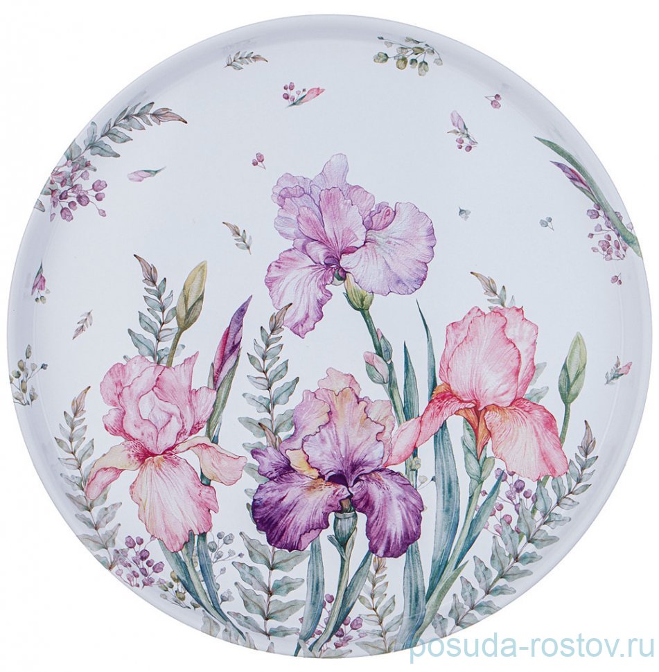 Поднос 33 х 2,1 см сервировочный "Ирисы" / 310734