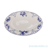 Блюдо 39 см овальное &quot;Бернадотт /Синие розы&quot; / 023769