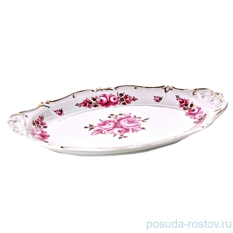 Блюдо 28 см овальное "Роза /Золото" / 085375 Блюдо 28 см овальное "Роза /Золото" / 085375