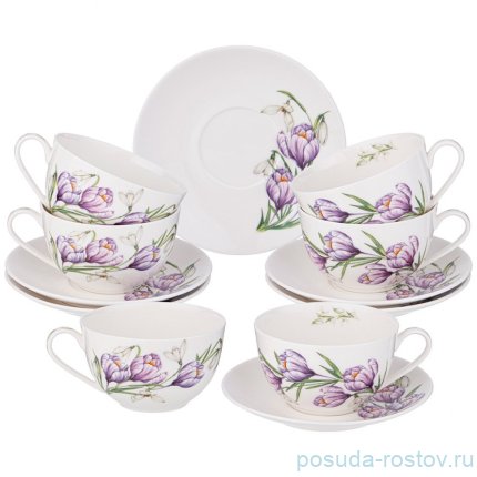 Набор чайных пар 280 мл 6 шт &quot;sunday&quot; / 337901